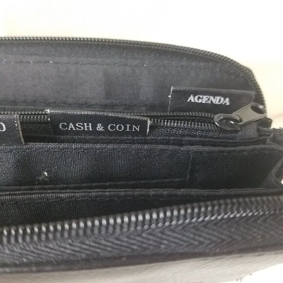 Rosetti Zip‎ Around Black Wallet Check Book Cash/Coins Credit Cards Receipts - Picture 9 of 9